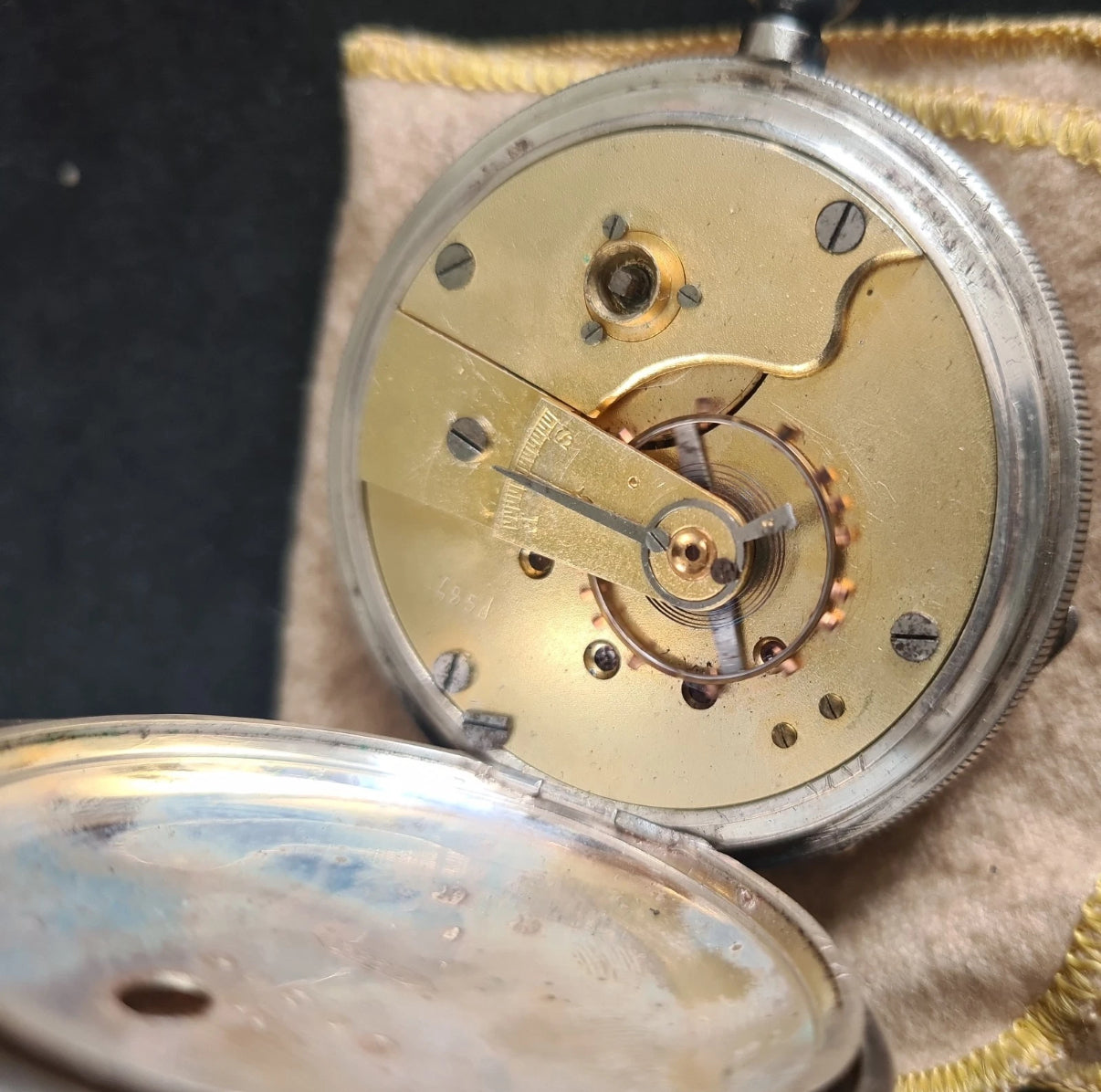 Անտիկ արծաթյա տղամարդու գրպանի ժամացույց, մոտ 1900 թ.