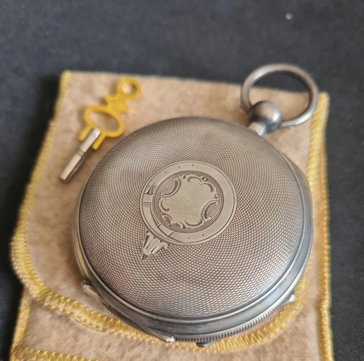 Անտիկ  արծաթյա տղամարդու գրպանի ժամացույց, մոտ 1900 թ.